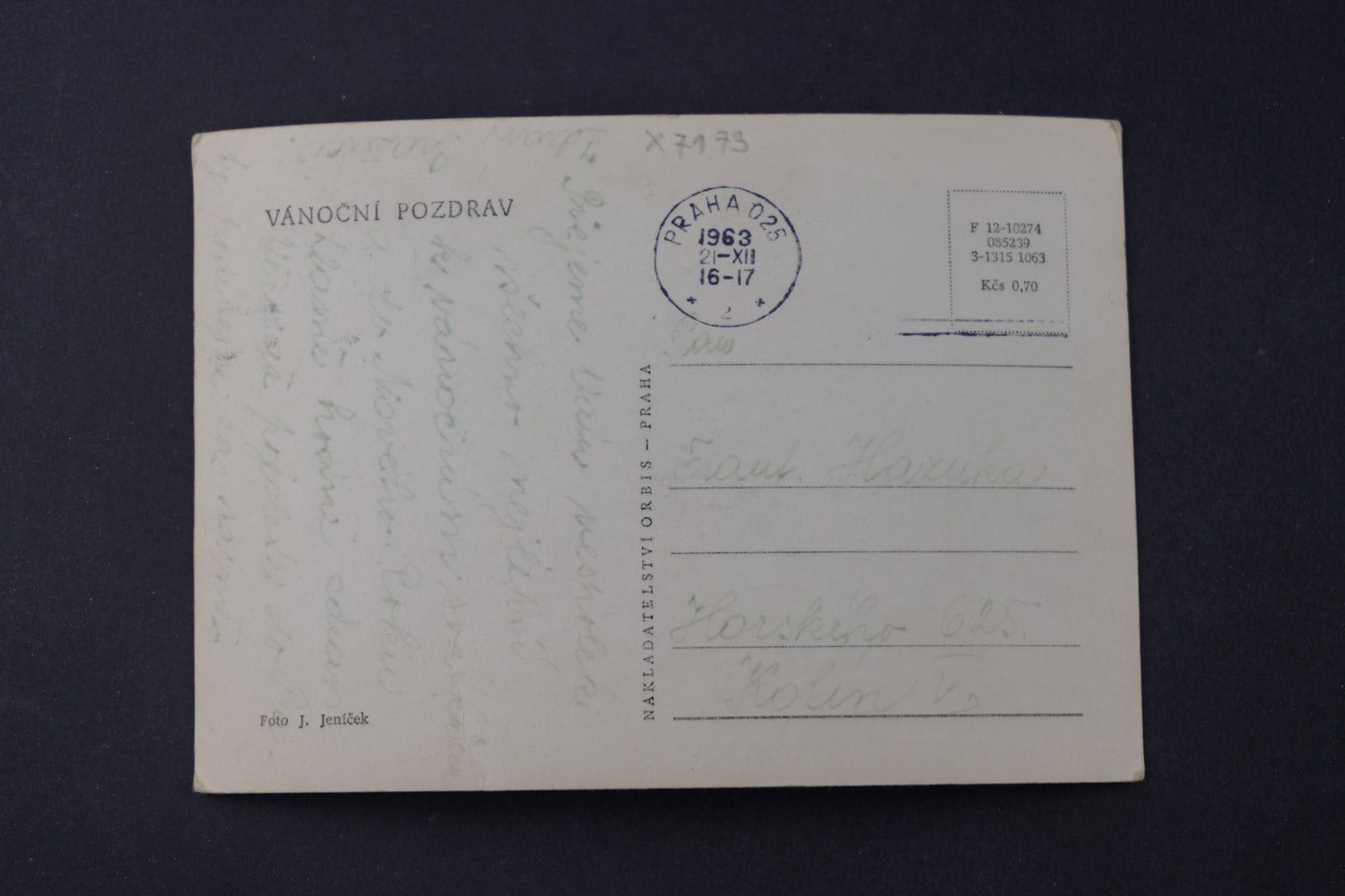 Postcard Christmas greeting (x7173)