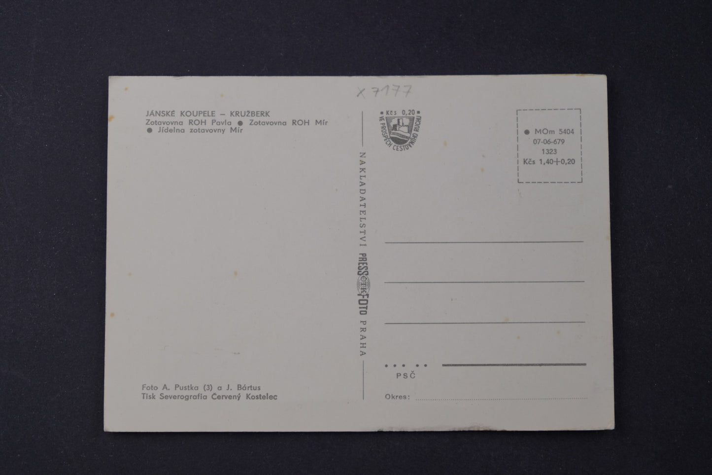 Postcard Jánské Koupéla (x7177)