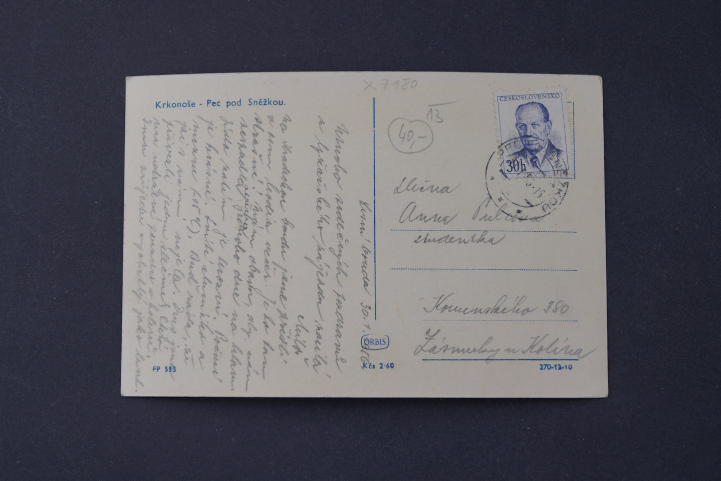 Postcard Krkonoše - Pec pod Sněžkou (x7180)