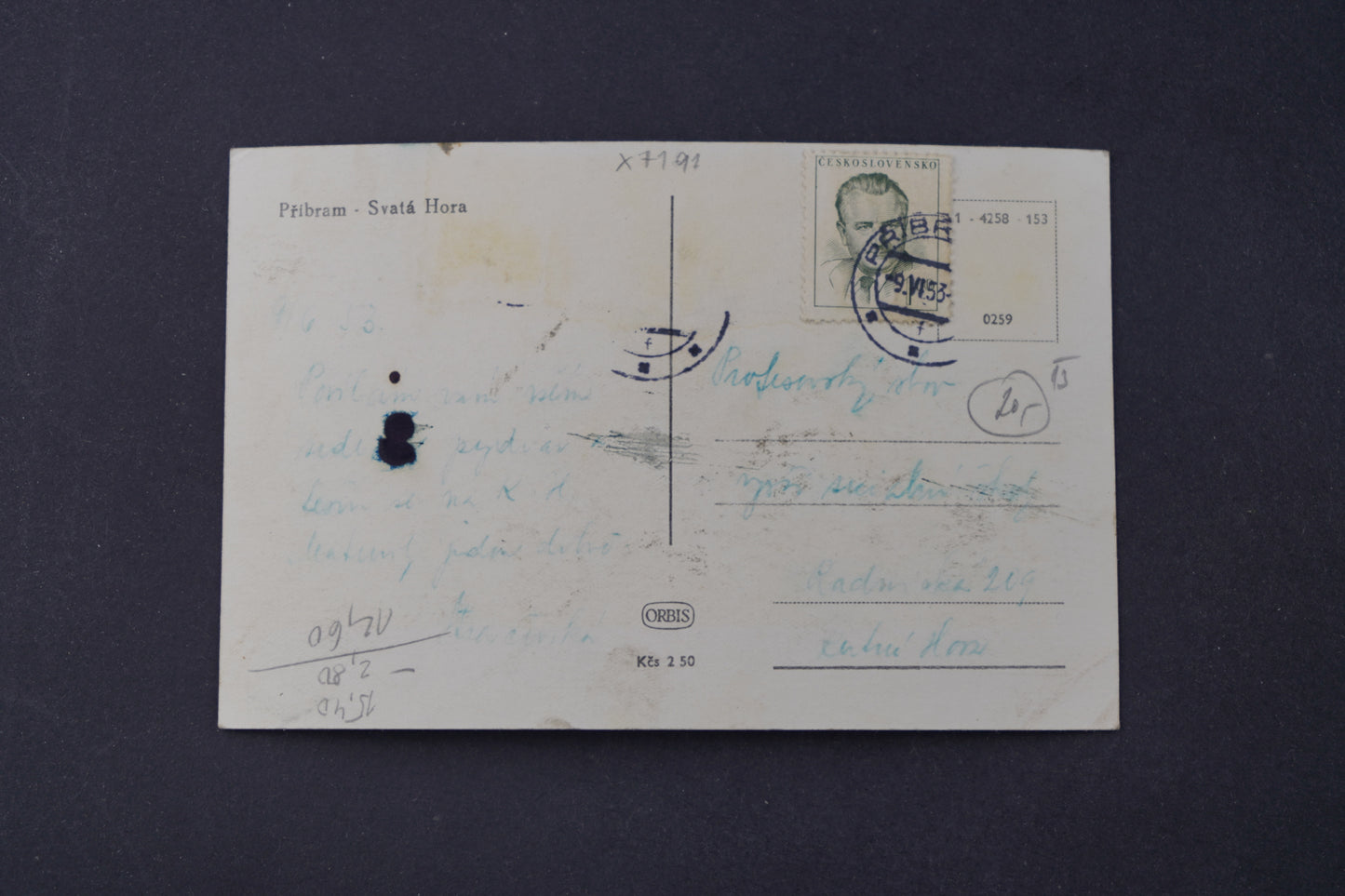 Postcard Příbram - Holy Mountain (x7191)