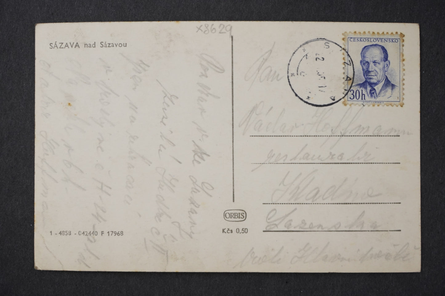 Pohlednice Sázava nad sázavou x8629