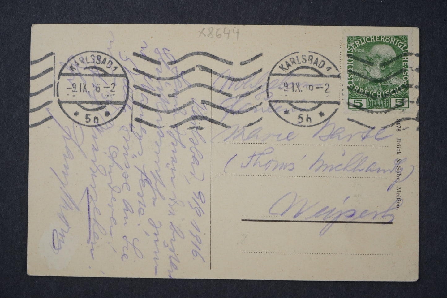 Pohlednice Karlsbad Westend Karlovy Vary x8644