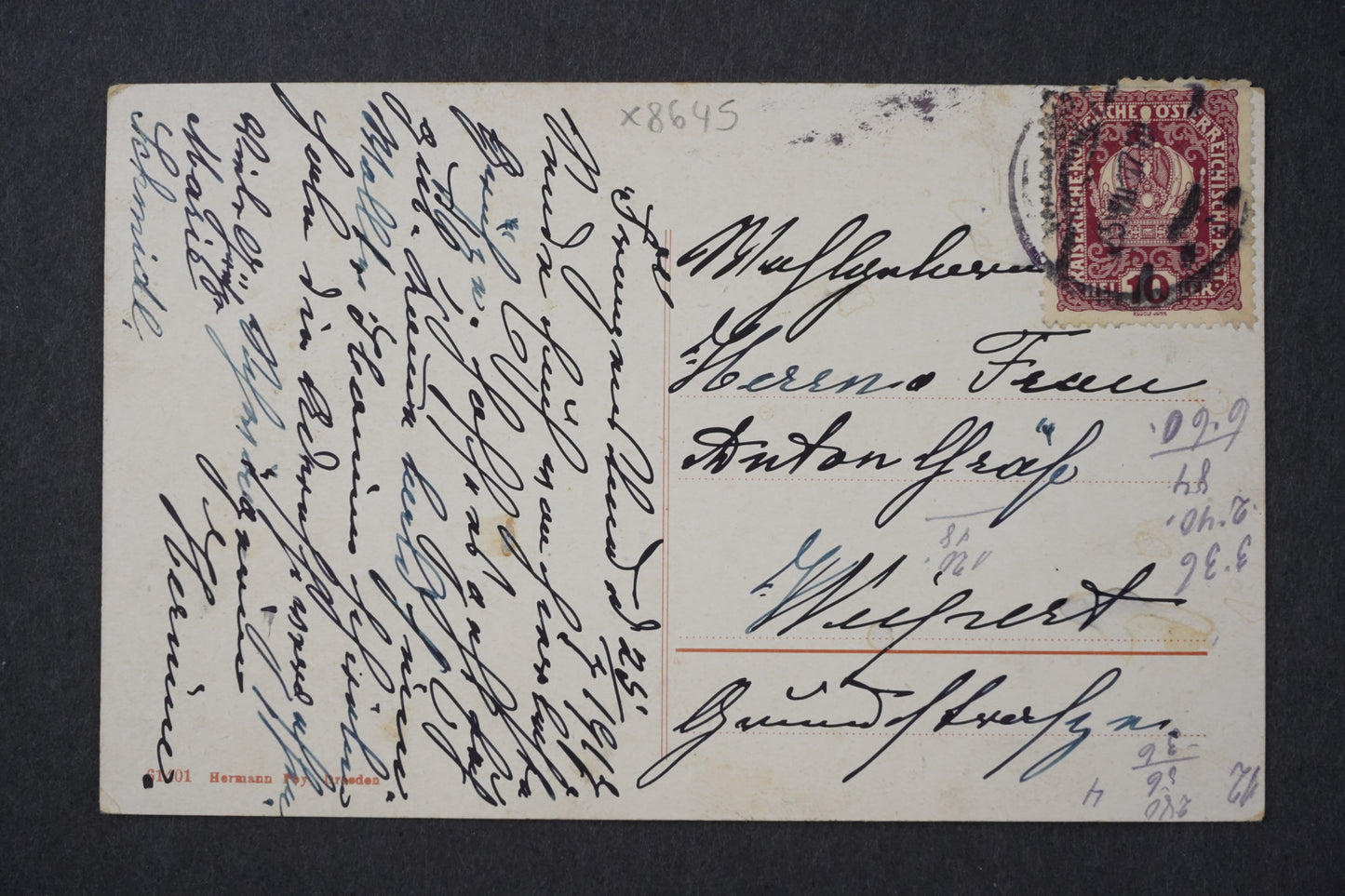 Pohlednice Franznbad Františkovy Lázně x8645