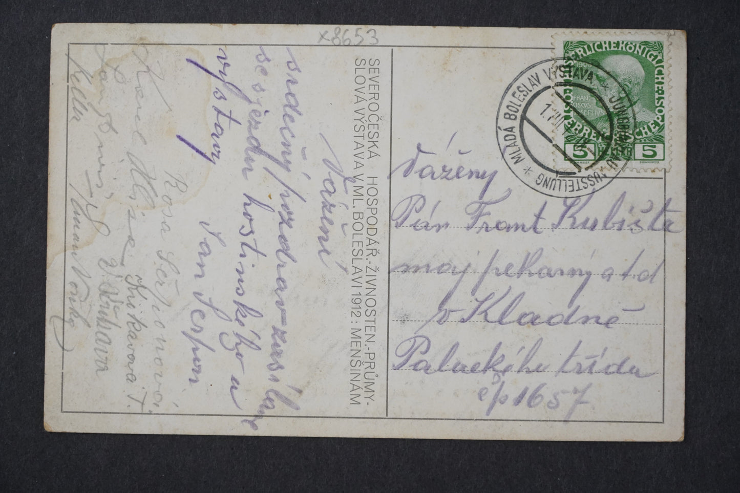 Pohlednice Severočeská výstava v Mladé Boeslavi 1912 x8653