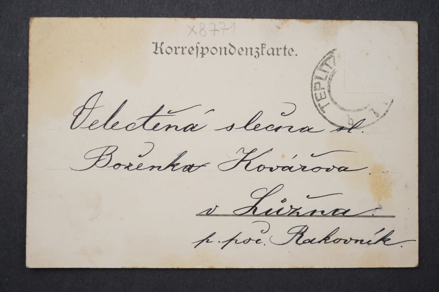Pohlednice Partie im kurgarten Teplitz teplice x8771