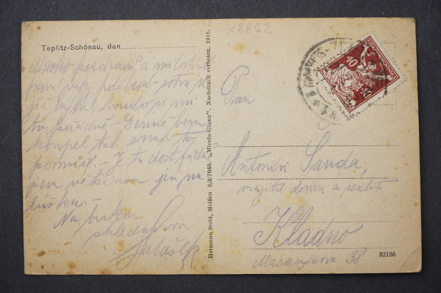 Pohlednice TEPLITZ SCHONAU KOLÁŽ TEPLICE x8862