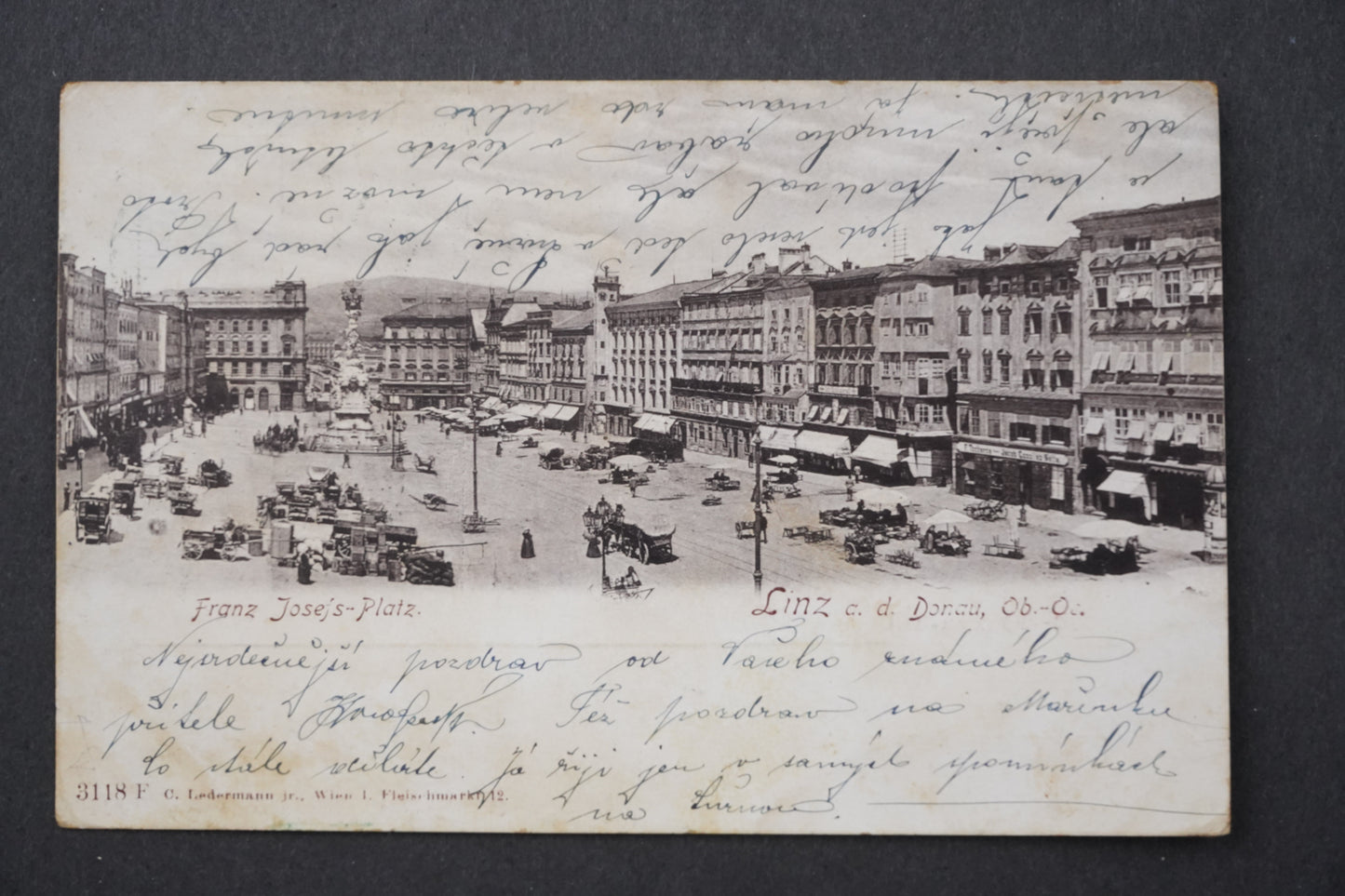 Pohlednice FRANZ JOSEF PLATZ LINZ A. D. DONAU x8967