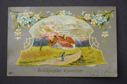 Pohlednice SRDEČNÉ PRÁNÍ K JMENINÁM x9028