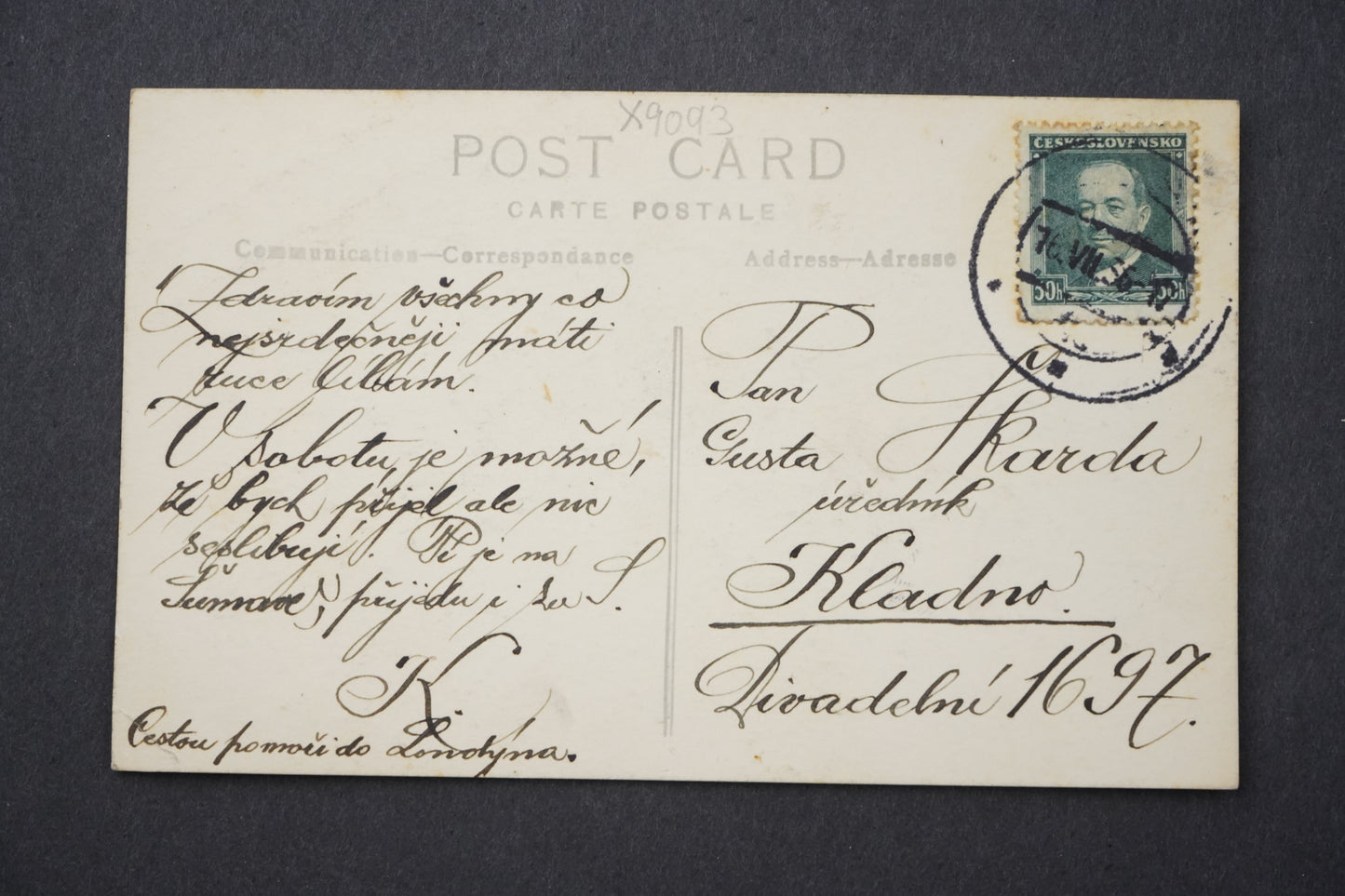 Postcard OLD PHOTOGRAPH ON THE WAY TO LONDON x9093