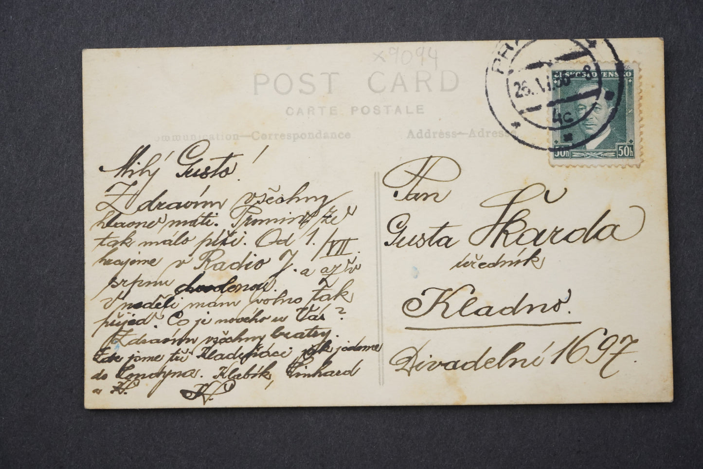 Postcard OLD PHOTOGRAPH ON THE WAY TO LONDON x9094