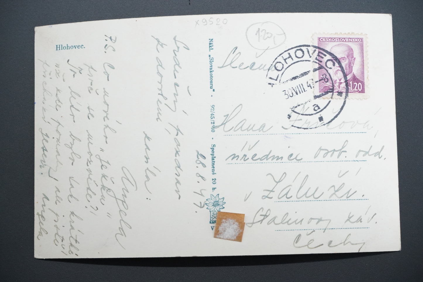 Pohlednice HLOHOVEC KOLÁŽ (x9520)