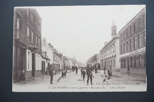 Pohlednice La Bassée – Rue de Lille před válkou (x9732)