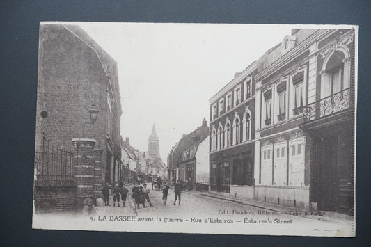 Pohlednice La Bassée – Rue d'Estaires před válkou (x9733)