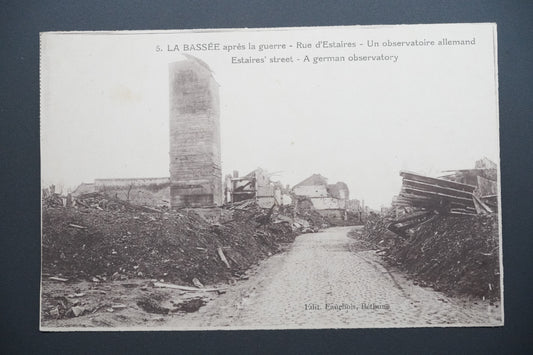 Pohlednice La Bassée – ul. d'Estaires, něm. pozorovatelna (x9734)