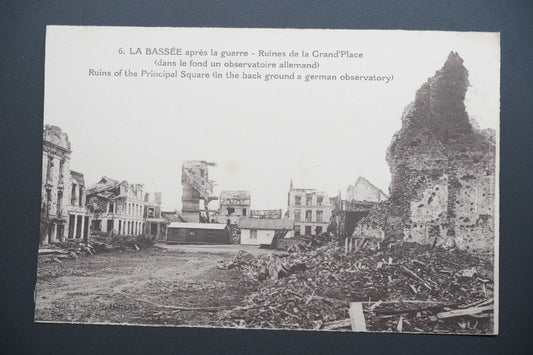 Pohlednice La Bassée – ruiny hlavního náměstí (x9735)
