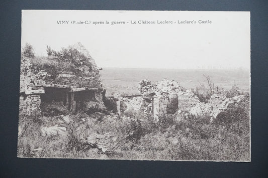 Pohlednice Vimy – zámek Leclerc po válce (x9738)