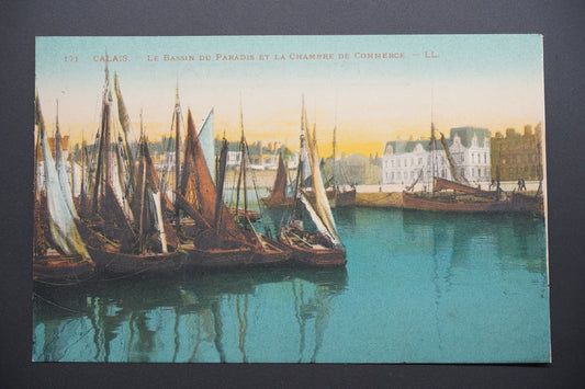 Pohlednice Calais – Bassin du Paradis a obchodní komora (x9759)