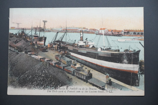 Pohlednice St-Nazaire – dok Penhoët od celnice (x9762)