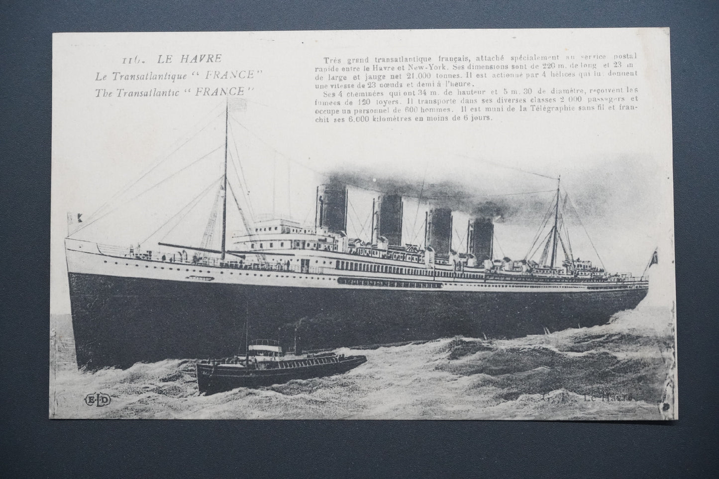 Pohlednice Le Havre – transatlantik FRANCE (x9763)