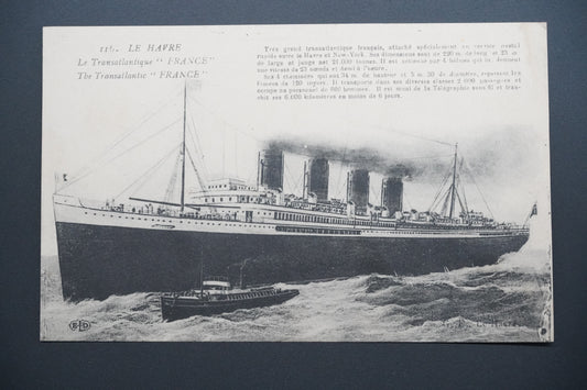 Pohlednice Le Havre – transatlantik FRANCE (x9763)