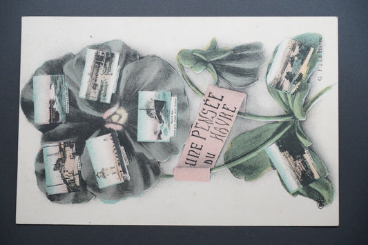 Pohlednice Le Havre – koláž „Une pensée du Havre“ (x9767)