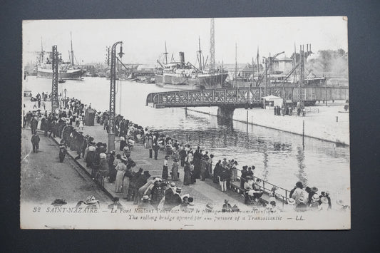 Pohlednice St-Nazaire – otevřený most pro transatlantik (x9776)