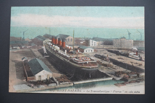 Pohlednice St-Nazaire – FRANCE v suchém doku (x9779)