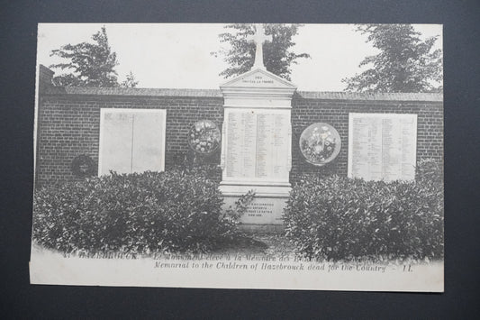 Pohlednice Hazebrouck – památník padlým dětem (x9788)