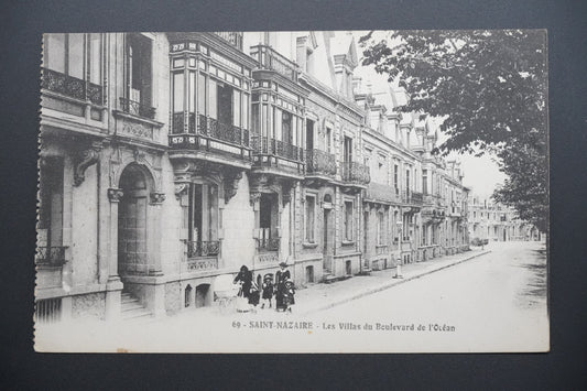 Pohlednice St-Nazaire – vily na bulváru Oceánu (x9793)