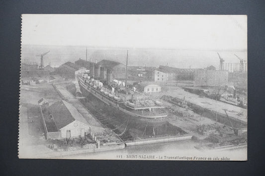 Pohlednice St-Nazaire – FRANCE v suchém doku (x9794)