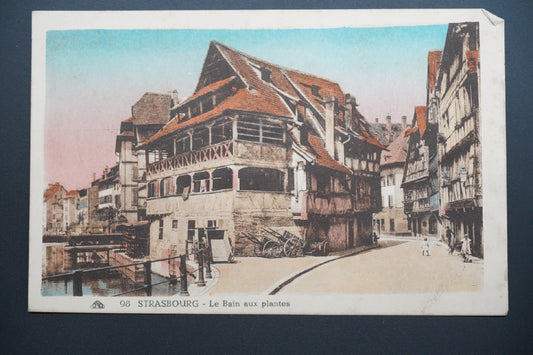 Pohlednice 98 STRASBOURG - Le Bain aux plantes (x9802)