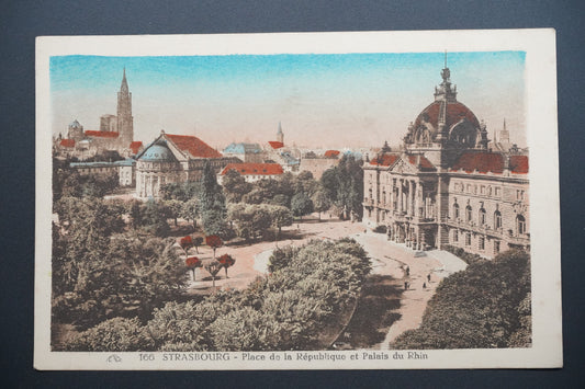 Pohlednice Štrasburk – nám. Republiky a palác Rýna (x9805)