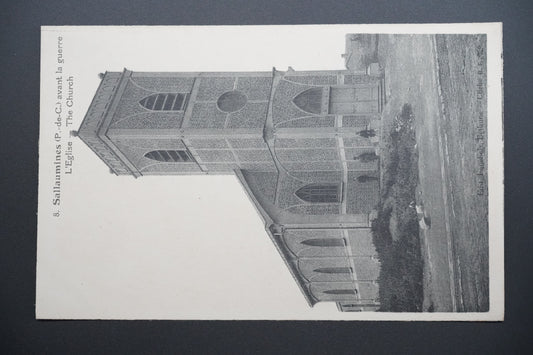 Pohlednice Sallaumines – kostel před válkou (x9812)