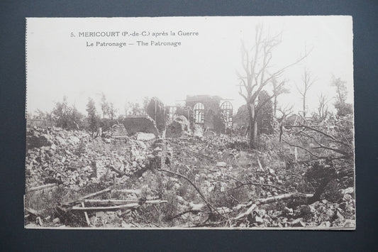Pohlednice Méricourt – patronát po válce (x9822)