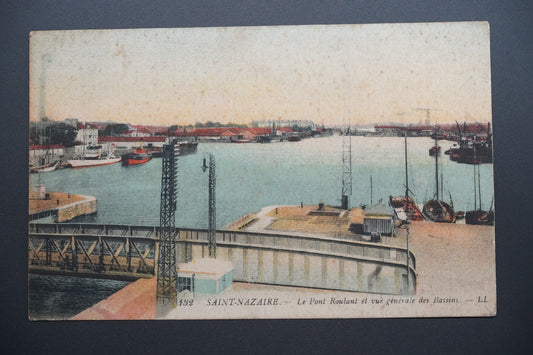 Pohlednice St-Nazaire – posuvný most a doky (x9824)