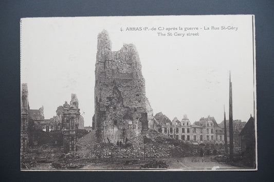 Pohlednice Arras – Rue St-Géry po válce (x9826)