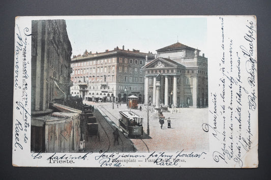 Pohlednice TRIESTE. Borsenplatz - Piazza della Borsa (x9834)