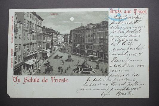 Pohlednice GRUSS AUS TRIEST. CORSO. AN SALUTO DA TRIESTE (x9840)