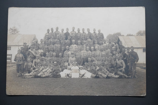 Pohlednice FOTO Zensuriert vojáci skupinová 1915 vojsko (x9870)