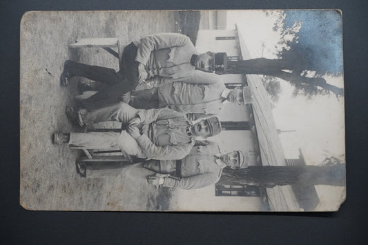 Pohlednice Foto – vojáci u polní jídelny (x9877)