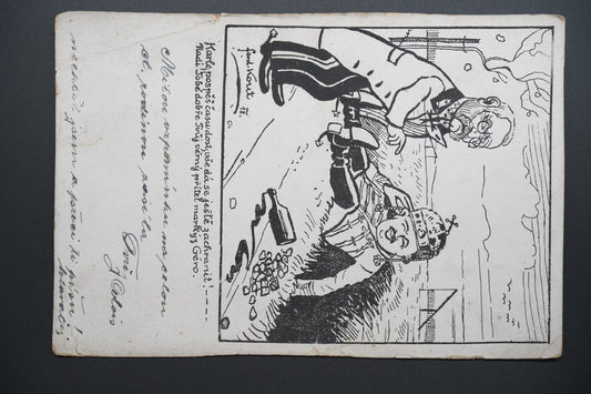 Pohlednice Karikatura Ford – vojáci kout 18 (x9878)