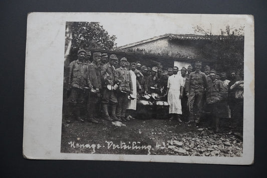 Pohlednice Menage Verteilung – vojenská kuchyně (x9891)