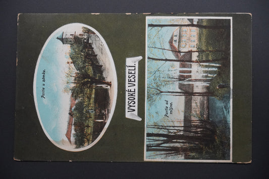 Pohlednice Vysoké Veselí – koláž (x9909)