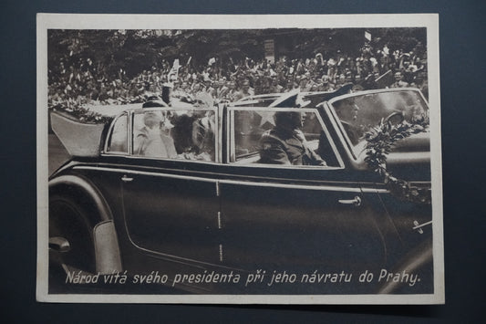 Pohlednice Národ vítá prezidenta při návratu (x9952)