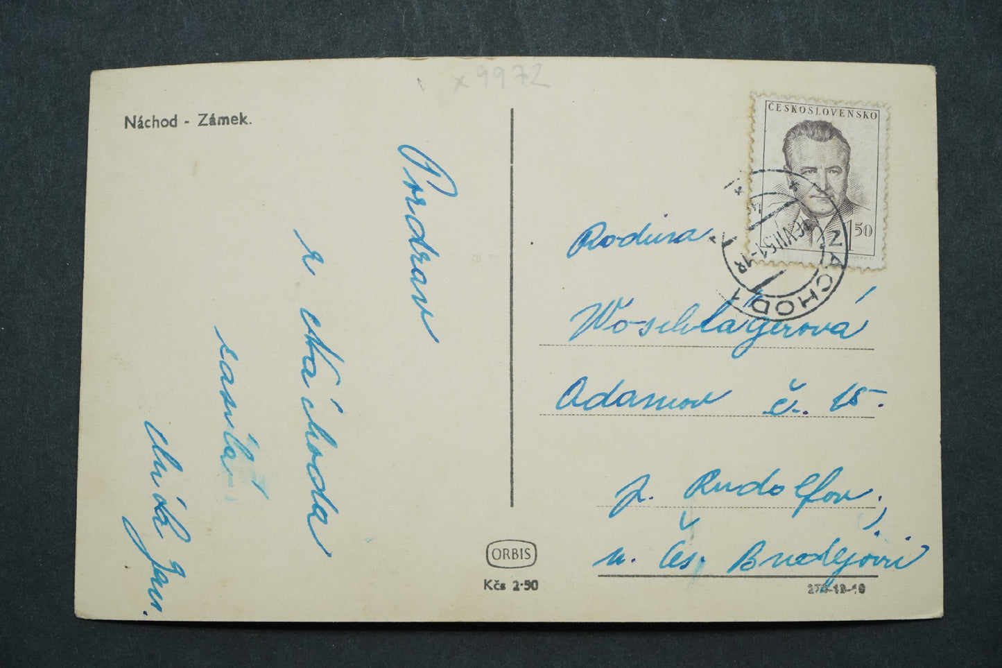 Postcard NÁCHOD x9972