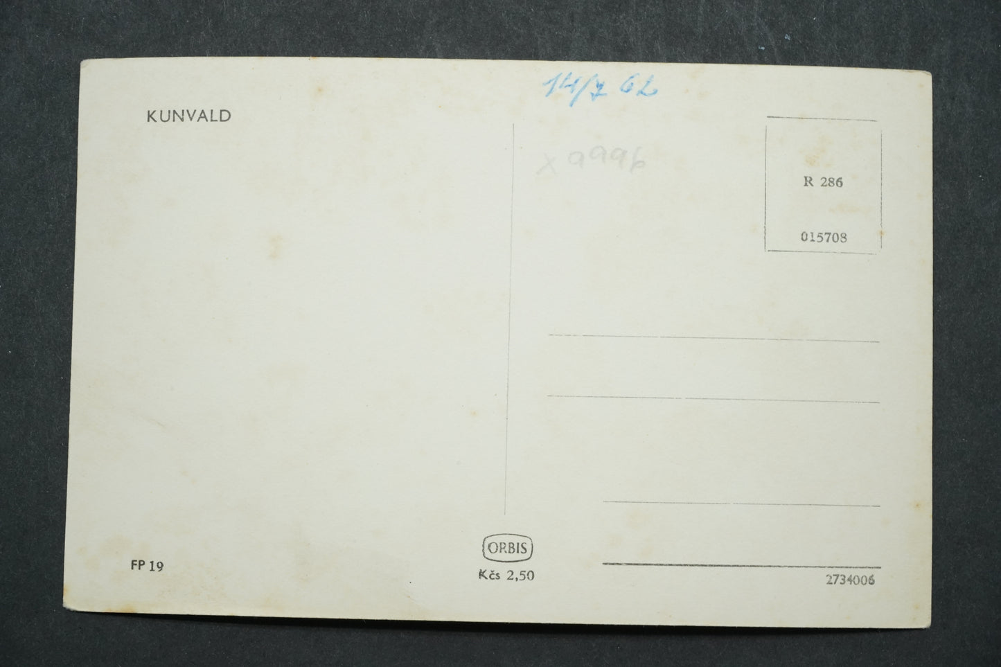 Pohlednice Kunvald x9996