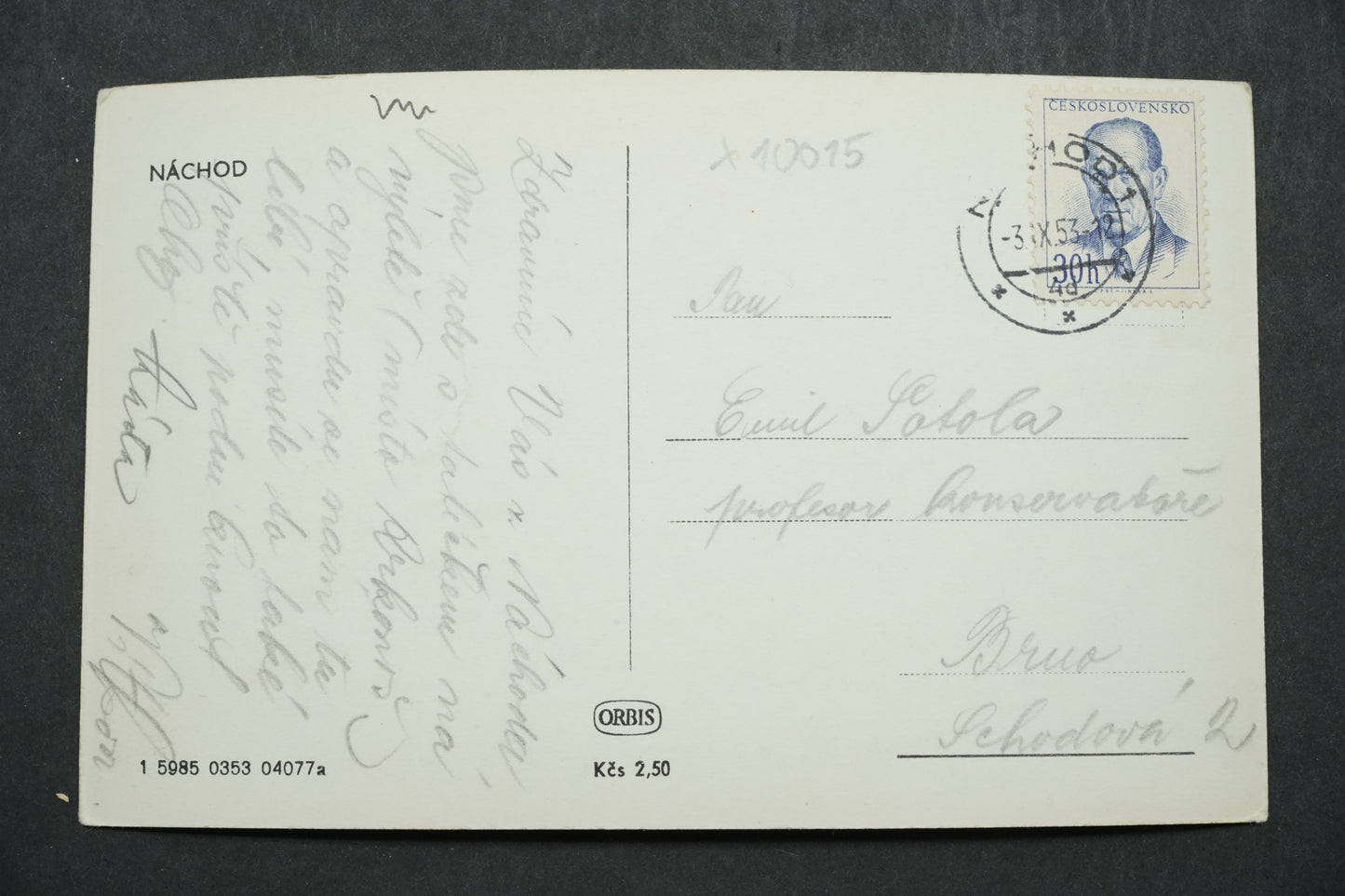 Postcard Nachod x10015