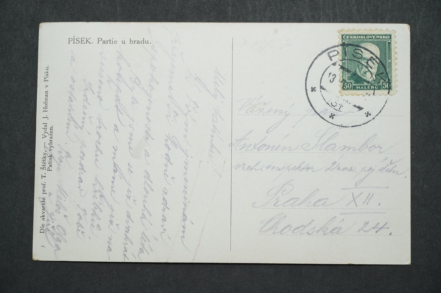 Pohlednice Písek Partie u hradu x10037