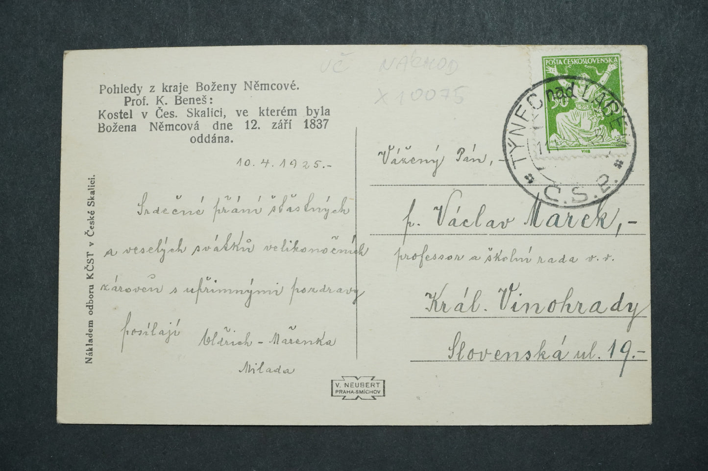 Pohlednice Pohledy z kraje Boženy Němcové x10075