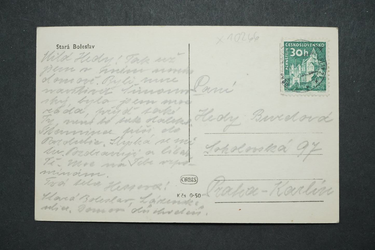 Postcard Stará Boleslav x10266